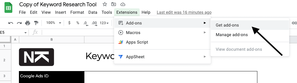 Google Sheet Add ons