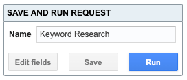 Keyword Research API Request