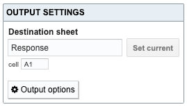 Output Settings - API Connector