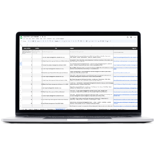 SERP Analysis in Google Sheets